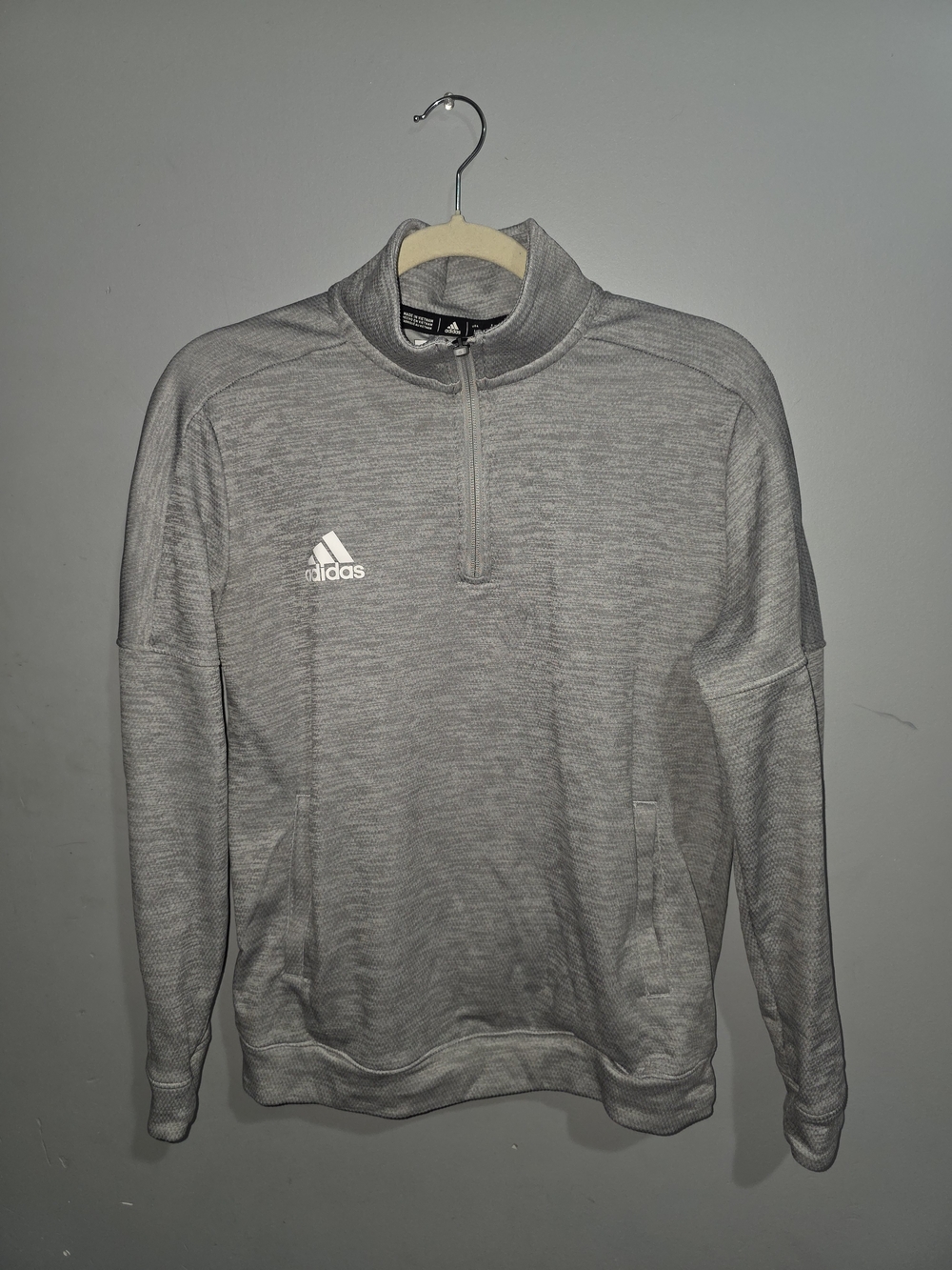 Adidas Women's  Gray 1/4-Zip Sweatshirt